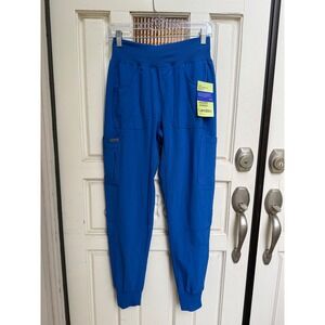 Landau Uniforms Royal Blue Jogger Scrub‎ Pants Onward Journey New Size XS